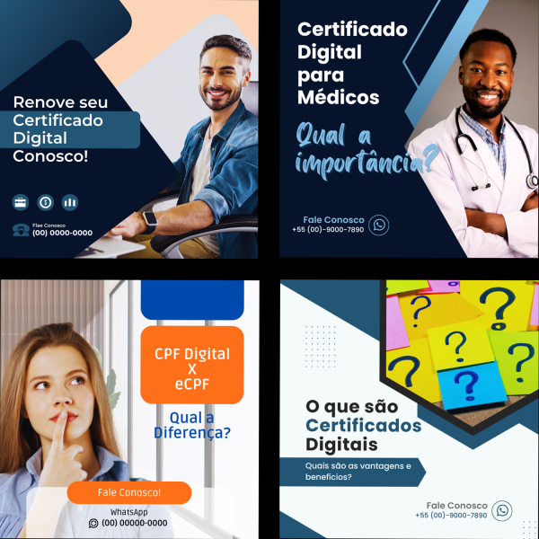 Pack 16 Artes Editáveis Para Certificados Digitais No Canva - Imagem 5