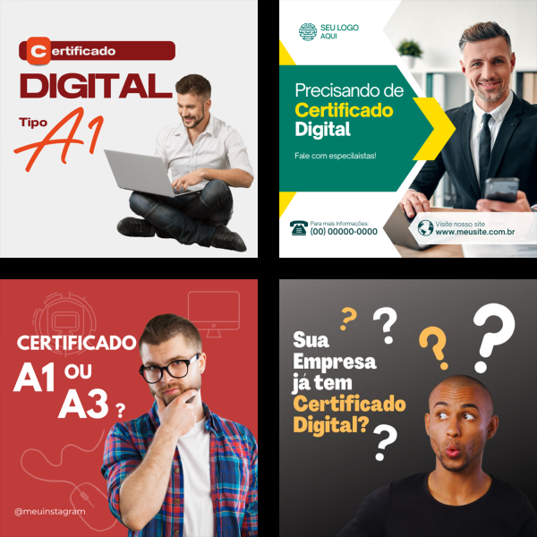 Pack 16 Artes Editáveis Para Certificados Digitais No Canva - Imagem 4